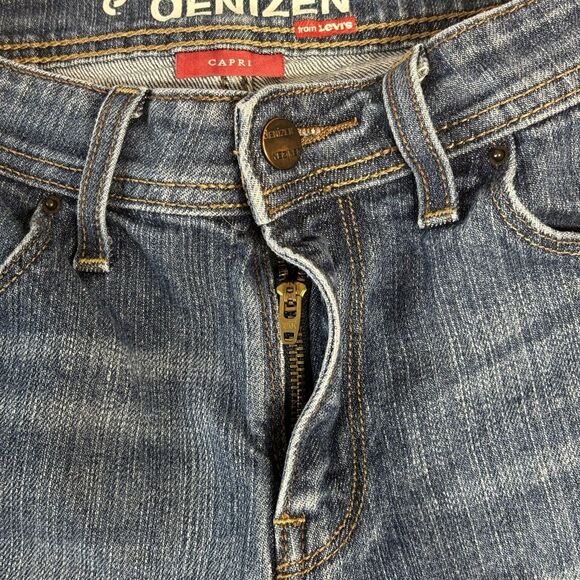 Denizen from Levis  Capri Blue Jeans Rear Button Flap Pockets - Picture 3 of 13